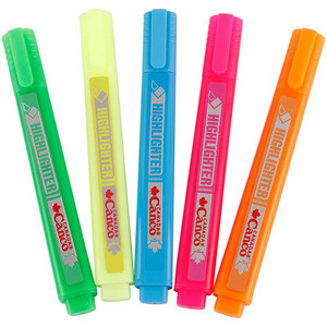 ماژیک هایلایت کنکو نوک تخت رنگی بسته 5 عددی