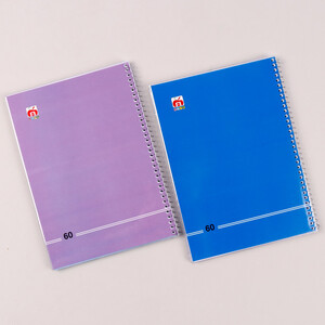 دفتر سیمی 60 برگ طرح رنگی نهال آلما کد 7684