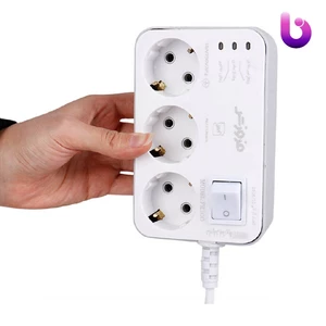 محافظ برق یخچال و فریزر 3 خانه ارت دار فروزش با کابل 2.8 متری FR300