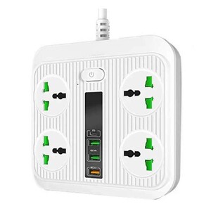 چند راهی 4 خانه ارلدام ES-SC05 با کابل 2 متری + شارژر USB و Type-C