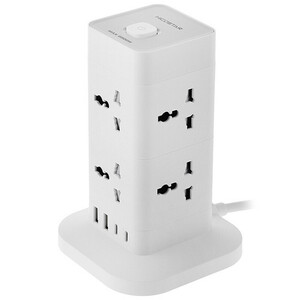 چند راهی 8 خانه هایکو استار HS-PS322 با کابل 2 متری + شارژر USB و Type-C