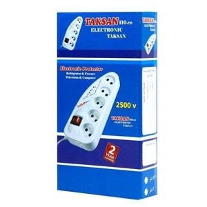محافظ برق صوتی تصویری 5 خانه تکسان 110 با کابل 3 متری