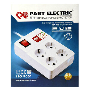 محافظ برق کامپیوتر 4 خانه ارت دار پارت الکتریک PE2204 با کابل 1٫8 متری