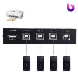 سوییچ پرینتر V-Net USB Switch 4Port