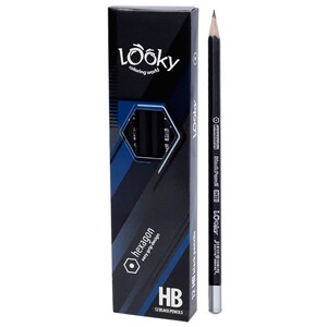 مداد مشکی لوکی Looky Hexagon بسته 12 عددی