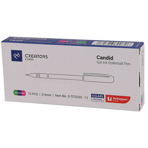 روان نویس سی کلاس رنگی 0.5 میلی متر Candid G-TFZO20 بسته 12 عددی