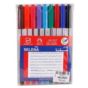 خودکار سلنا رنگی Selena 0.7mm بسته 9 عددی