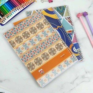 دفتر سیمی 40 برگ طرح کلاسیک نهال آلما کد 7416
