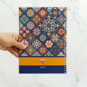 دفتر سیمی 40 برگ طرح کلاسیک نهال آلما کد 7416