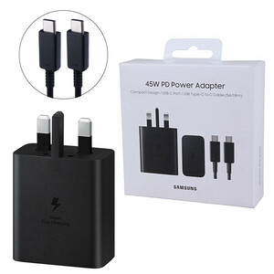 شارژر دیواری 45 وات سامسونگ EP-T4510 PD 3A + کابل تبدیل تایپ سی