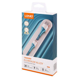 کابل لایتنینگ فست شارژ 30 وات الدینیو LS631 طول 1 متر