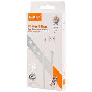 کابل تایپ سی فست شارژ 25 وات الدینیو LS901 طول 1 متر