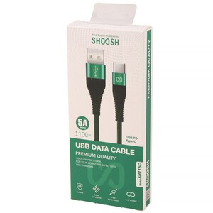 کابل تایپ سی فست شارژ 5 آمپر شوش SH115C طول 1.1 متر