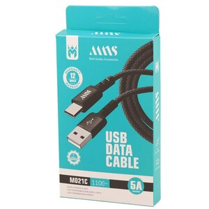 کابل تایپ سی فست شارژ 5 آمپر ام ان اس M013C طول 1.1 متر