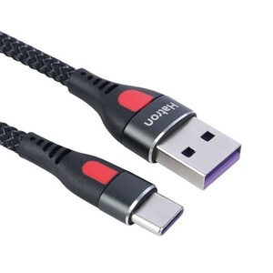 کابل تایپ سی فست شارژ 5 آمپر هترون HC303HB طول 1 متر