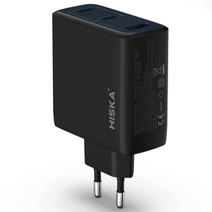 شارژر دیواری 65 وات هیسکا H-156EU GaN QC3.0 PD 3.25A