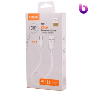 کابل کوتاه میکرو یو اس بی فست شارژ 2.4 آمپر الدینیو LS540 طول 20 سانتی متر