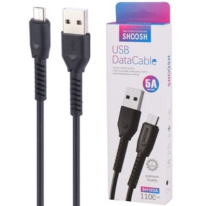 کابل میکرو یو اس بی فست شارژ 5 آمپر شوش SH103A طول 1.1 متر