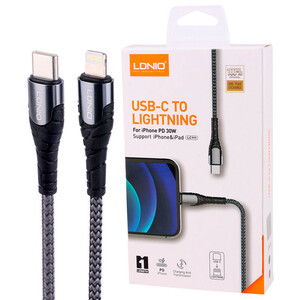 کابل تایپ سی به لایتنینگ فست شارژ 30 وات الدینیو LC111 طول 1 متر