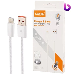 کابل لایتنینگ فست شارژ 25 وات الدینیو LS901 طول 1 متر