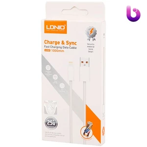 کابل لایتنینگ فست شارژ 25 وات الدینیو LS901 طول 1 متر