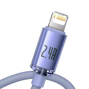 کابل لایتنینگ فست شارژ 2.4 آمپر باسئوس Crystal Shine CAJY00010 طول 2 متر