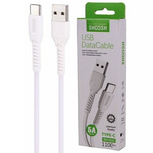 کابل تایپ سی فست شارژ 5 آمپر شوش SH103C طول 1.1 متر