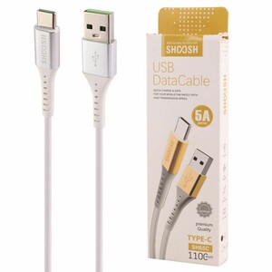 کابل تایپ سی فست شارژ 5 آمپر شوش SH65C طول 1.1 متر