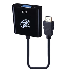 تبدیل HDMI به VGA ایکس فورتک + کابل صدا و کابل Micro USB