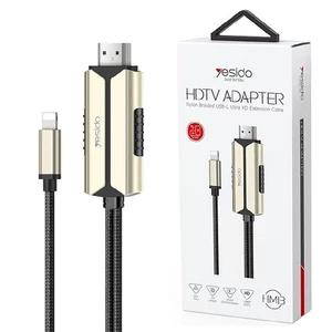 کابل تبدیل Lightning به HDMI یسیدو HM13 طول 2 متر