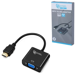 تبدیل HDMI به VGA بایبل C-28 + کابل صدا و کابل Micro USB