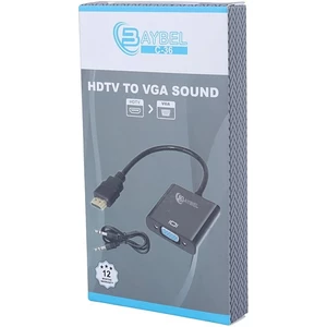 تبدیل HDMI به VGA بایبل C-36 + کابل صدا