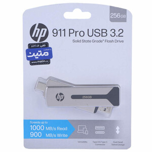فلش 256 گیگ اچ پی HP 911 Pro OTG Type-C USB3.2