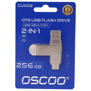 فلش 256 گیگ اوسکو Oscoo CU002 OTG Type-C USB3.1