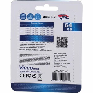 فلش 64 گیگ ویکومن Vicco Man VC300 USB3.2