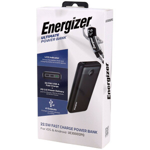 پاور بانک فست شارژ 30000 انرجایزر Energizer UE30002PQ PD3.0 22.5W