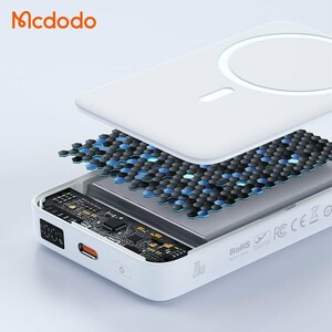 پاور بانک بی سیم فست شارژ مک دودو MC-510 PD 20W ظرفیت 10000 میلی آمپر ساعت