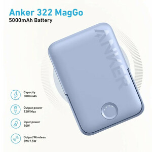 پاور بانک بی سیم فست شارژ 5000 انکر Anker A1618 12W