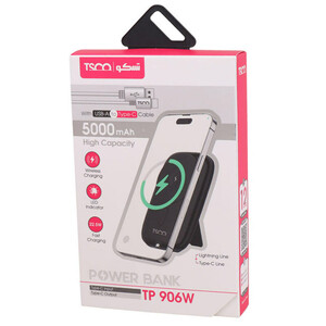 پاور بانک بی سیم فست شارژ تسکو TP 906W QC3.0 PD 22.5W ظرفیت 5000 میلی آمپر ساعت