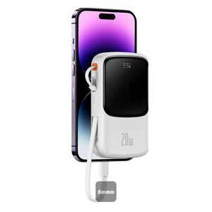 پاور بانک فست شارژ باسئوس Qpow Pro PPQD06000 PD 20W ظرفیت 10000 میلی آمپر ساعت
