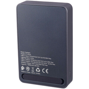 پاور بانک بی سیم فست شارژ ارلدام ET-PD20 PD 15W ظرفیت 10000 میلی آمپر ساعت