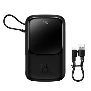 پاور بانک فست شارژ باسئوس Qpow Pro PPQD06010 QC3.0 PD 22.5W ظرفیت 10000 میلی آمپر ساعت