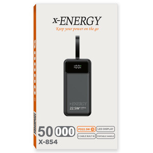 پاور بانک فست شارژ ایکس انرژی X-854 QC3.0 PD 22.5W ظرفیت 50000 میلی آمپر ساعت
