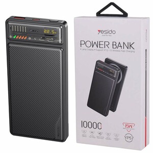 پاور بانک بی سیم فست شارژ یسیدو YP57 QC3.0 PD 22.5W ظرفیت 10000 میلی آمپر ساعت