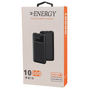 پاور بانک فست شارژ ایکس انرژی X-810 PD 22.5W ظرفیت 10000 میلی آمپر ساعت