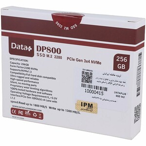 حافظه SSD دیتا پلاس DATA+ DP800 256GB M.2