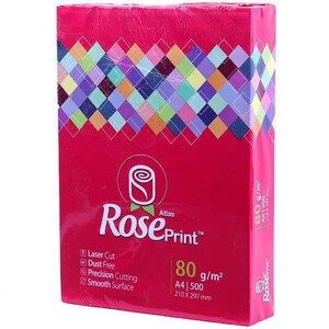 کاغذ A4 رز پرینت سرخابی 80 گرم بسته 500 عددی