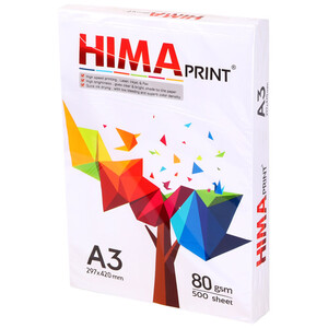 کاغذ A3 هیما پرینت 80 گرم بسته 500 عددی