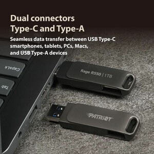 فلش 128 گیگ پاتریوت Patriot Rage R550 OTG Type-C USB3.2