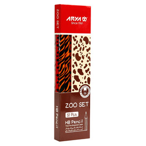 مداد مشکی طرح دار آریا Arya 3045 بسته 12 عددی